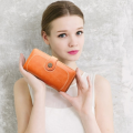 Womens Wallet Genuine Leather Large Capacity Wristlet Clutch Purse Credit Card Holder with RFID Bloc. 