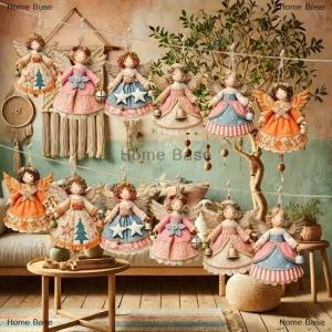 [COD] Home Base เครื่องประดับตกแต่งต้นคริสต์มาส2D วินเทจ6 12 24 36ชิ้นจี้ไม้สำหรับตกแต่งผนังคริสต์มาส