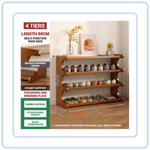 【COZYCASA】Minimalist Bamboo Shoe Rack/Shoe Cabinet / Wooden Shoe Rack/Shoe Storage/Shoe Shelf 3/4/5/6 Tier
