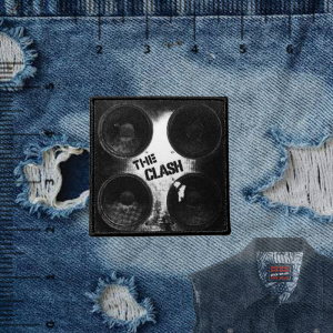 THE CLASH -inspired Printed Iron-On DIY Patches for Jacket Decoration. Features 2026 patches with band logos and album art. Suitable for customizing denim jackets. Ideal for rock music enthusiasts.