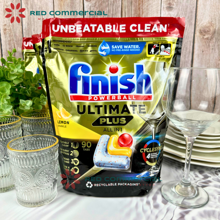 Finish Ultimate Plus All In One Lemon 90 Tabs (Packaging May Vary) Dishwashing Tabs
