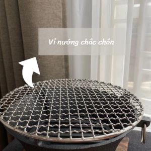 Vỉ Nướng Tròn Ăn Thịt Nướng BBQ Vỉ Nướng Đa Năng Pha Trà Bằng Ninox304 Không Gỉ Dày Chịu Nhiệt Size 30cm
