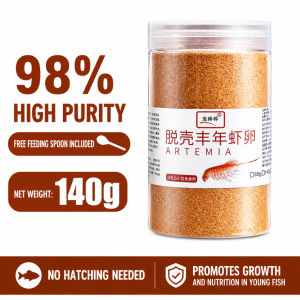 98% High Purity De-Shelled Artemia Brine Shrimp Eggs Fish Food for Guppy Betta Fry Small Fish Baby Fish Direct Feed