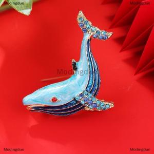 [COD] Modingdue Lovely Animal Whale Brooches For Women Coat Party Jewelry Accessries Gifts