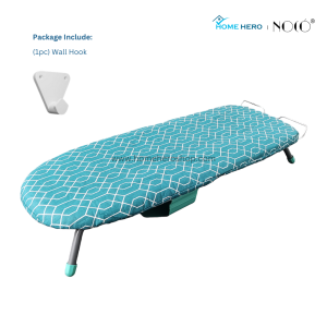 Noco® Easy Fold Iron Board Plantsa Table Top Ironing Board with Adjustable Legs Built-in Iron Rest Ironing Cloth