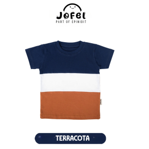 Kaos Anak Three Block Tiga Kotak Warna Susun Tiga Baju Perempuan Laki Katun 30s