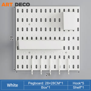 Pegboard Wall Organizer Pegboard Rack DIY Wall Shelf Wall Mounted Rack Pegboard Organizer Hole Board