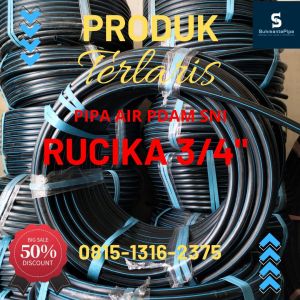 SELANG PIPA AIR PDAM ECERAN TERMURAH PIPA HDPE RUCIKA 3/4 INCHI PN16 PER 10 METER