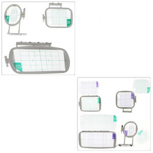 Domestic Sewing Machine Embroidery Hoop Clip on Plastic Embroidery Frame With Alignment Guide for Stitching Project