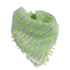 Trendy Triangular Neck Shawl Neckerchief For Lady With Soft Fabric And Decorative Tassels for Women Spring Everday Wear