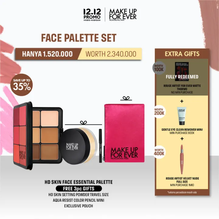 [12.12 EXCLUSIVE SET] MAKE UP FOR EVER - Face Palette Set (SAVE 35% ...