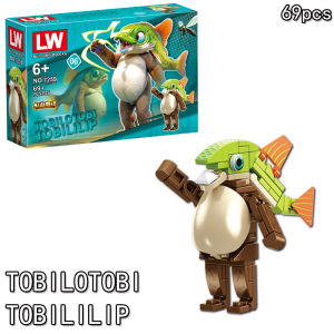Tung Tung Sahur Figure Block Toy DIY Building Toys Building Blocks Brainrot Figure Toys Building Blocks Gift Blind Box