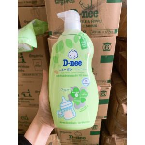 Nước rửa bình sữa Dnee Organic chai 600ml Date mới