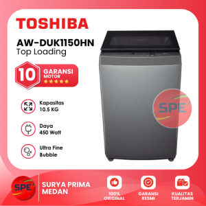 MESIN CUCI TOP LOADING TOSHIBA KAPASITAS 10.5 KG AW-DUK1150HN / AWDUK1150HN GARANSI RESMI (MEDAN)