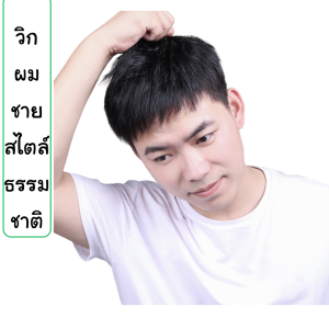 วิกผมชายสไตล์ธรรมชาติ วิกผมสั้นใส่แล้วเหมือนจริง ระบายอากาศได้ดี