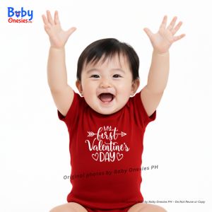 My First Valentine’s Day Baby Clothes | Cotton Onesie | 0–12 Months Baby Boy Girl