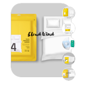 Disposable Travel Bed Sheets Set Anti Pollutant Portable Hotel Travel Bedsheet Cover Hygiene Set Disposable Bath Towel Travel Disposable Bedding Set