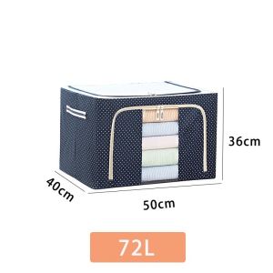 100L Large Oxford Capacity Wardrobe Storage Box Organizer Foldable Dustproof