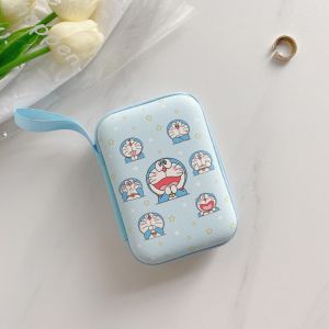 CrashStar Cartoon Cute Shockproof Rectangle Storage Bag For Headset Earphone Data Cable USB Charger Organize Storage Box Money Coin Packet With Zipper Lanyard Strap Case Portable Fashion Hard Casing Top Seller