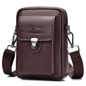 Luxury Brand Vintage Men BagShoulder Bag For Phone Man Leather Business Messenger Crossbody Bag Male Casual Side Sling Bag