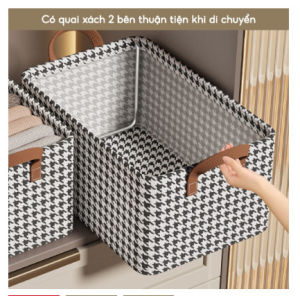 Hộp Đựng Quần Áo Khung Thép Gấp Gọn Thông Minh Giỏ Đựng Quần Áo Đồ Lót Sắp Xếp Tủ Đồ