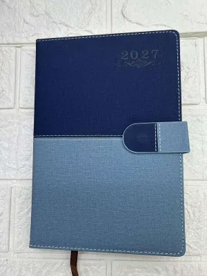 2027 Planner Leather Cover Notebook Diary Planner w/ Lock No Pen