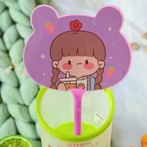 Pulpen Kipas Karakter Kartun Lucu / Kipas Bolpoint Motif Souvenir Lucu