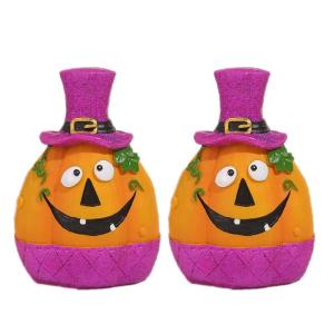 Halloween Resins Pumpkin Figurines Fairys Halloween Garden Accessories Table Centerpieces for Fireplaces Mantles Decors