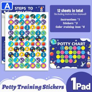 Kids Potty Training Sticker Chart Set Fun Game‑Style Toilet Training Reward Kit for Preschool Children Parenting Helper Gift