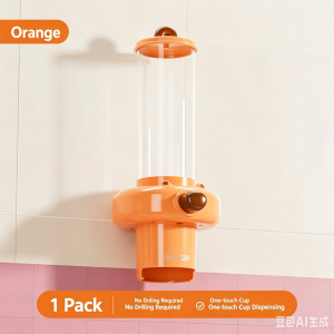 Automatic Paper Cup Holder 50pcs Paper Cups Press Automatically Dispense Cup 7-Ounce Paper Cup Diameter of 7.25cm