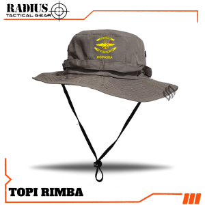 Topi import Topi Rimba Army | Topi Jungle Hat Tactical | Topi Gunung Outdoor | Topi Bucket | Topi Adventure I Logo Kopaska