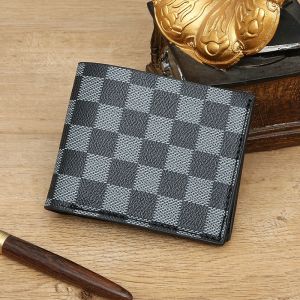 Men Short Wallet Cards Coin Cash ID Holder Flip PU Leather Billfold Wallet Thin Slim Purse Pocket Size