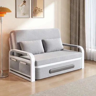 Bed Sofa Storage Bed Multifunctional Retractable Foldable Bed Removable and Washable Dual-Use Folding Single Bed Home Living Room