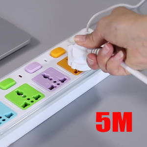 U.S Plug Socket Power Extension 4 Ports USB Socket Extension Socket With 2M 5M Extension Cords