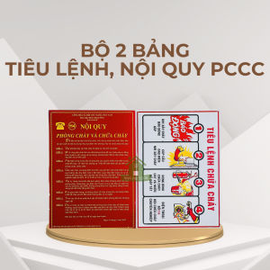 Bộ tiêu lệnh và nội quy PCCC bằng mica chất lượng cao. Thẩm mỹ và bền bỉ không rỉ sét theo thời gian