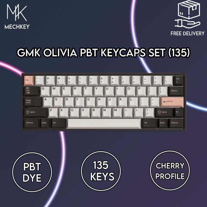 GMK Olivia PBT Dye-Sublimation 135 Cherry Profile Keycaps Set for ...