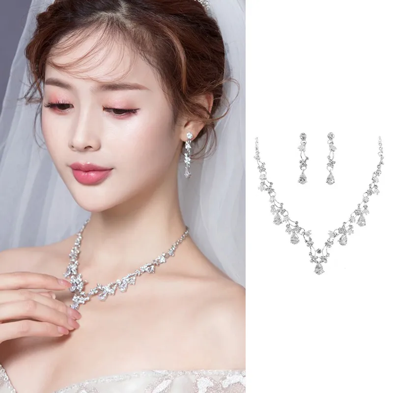 Corinna Bride Necklace Accessory Set Wedding Dress Accessory Women Formal  Dress Crystal Accessories