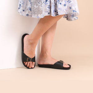 MINIMIMO Sandal Flat Kulit Casual Wanita Anti Slip MF 001