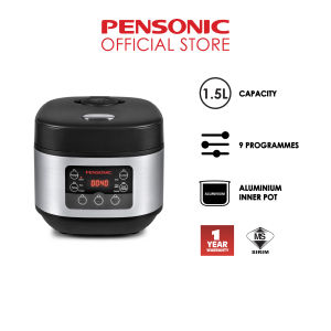 Pensonic Digital Rice Cooker (1.5L) | 9 Program with LED Display | PSR-1500D