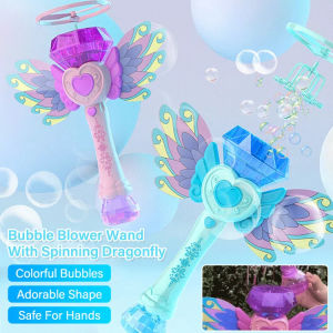 Kids Bubble Toy Set with Flying Saucer and Butterfly Wand