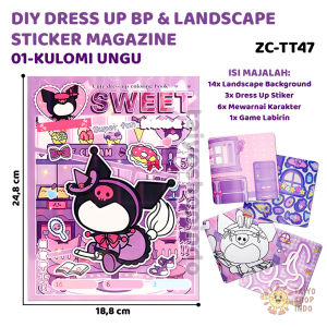 TAIYO DIY Dress Up BP and Landscape Sticker Magazine Majalah Stiker Berpakaian Mewarnai Karakter
