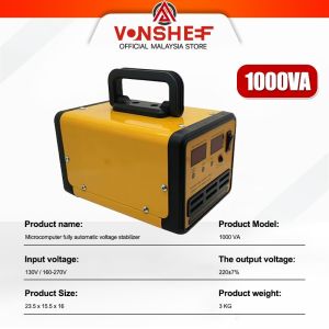 [2000VA] Automatic Voltage Regulator / Stabilizer 130V/160V- 270V Electronic Variable Voltage Controller
