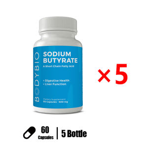 Butyrate Supplement Supports Gut Health Provides Energy Supports Blood Sugar Balance and Metabolic Health 120 Capsules.