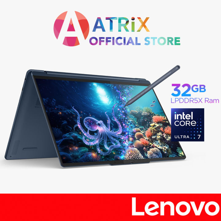 【Pre-Order】Lenovo Yoga 9 2-in-1 14ILL10 | 83LC001KSB | 14" 4K WQUXGA (3840x2400) OLED | Intel Core Ultra 7 258V | Intel Arc Graphics | 32GB RAM | 1TB SSD | Win11 | 2Y ADP + Premium care