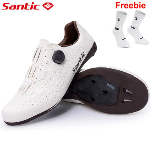 Santic Road Cleats Cycling Shoes Men Women Breathable Carbon Fiber Outsole Sports Bike Sneakers
