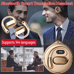 High-Speed Bluetooth Smart Translation Headset 144 Languages Real-Time AI Voice Translator Noise Cancelling Wireless Earbuds
