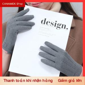 CS Phụ nữ mùa đông dày sang trọng Găng tay thời trang da lộn ấm áp ngoài trời guantes Lady màn hình cảm ứng lái xe Găng tay thể thao đi xe đạp găng tay