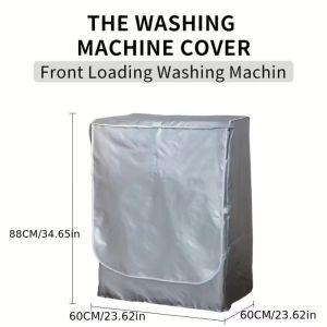 WAPKTY Phổ quát Vỏ máy giặt dạng thùng Chống thấm nước Đàn hồi Vỏ chống tia cực tím Bền bỉ Chống bụi Thiết bị bảo vệ Phù hợp với nhiều thương hiệu