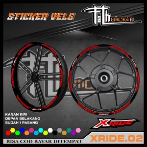 Cutting sticker velg all XRIDE CODE 02 bisa COD