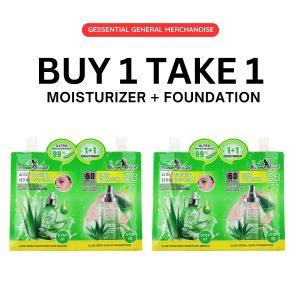 BUY 1 TAKE 1 2in1 Aloe Vera Moisturizer Gel and Liquid foundation with SPF 60+++ Sun Protection